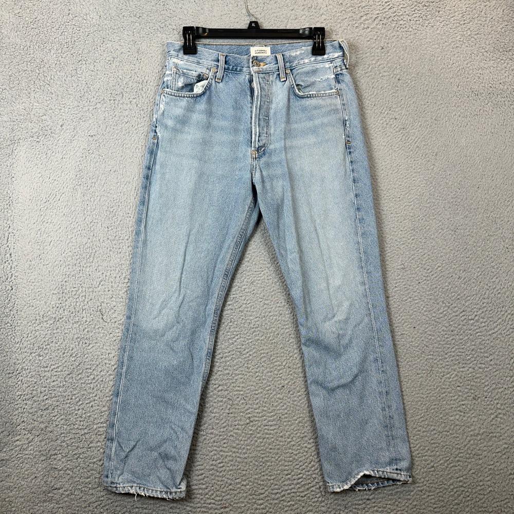 Citizens of Humanity Jeans Womens 27 Charlotte Crop Light Wash Distressed EUC